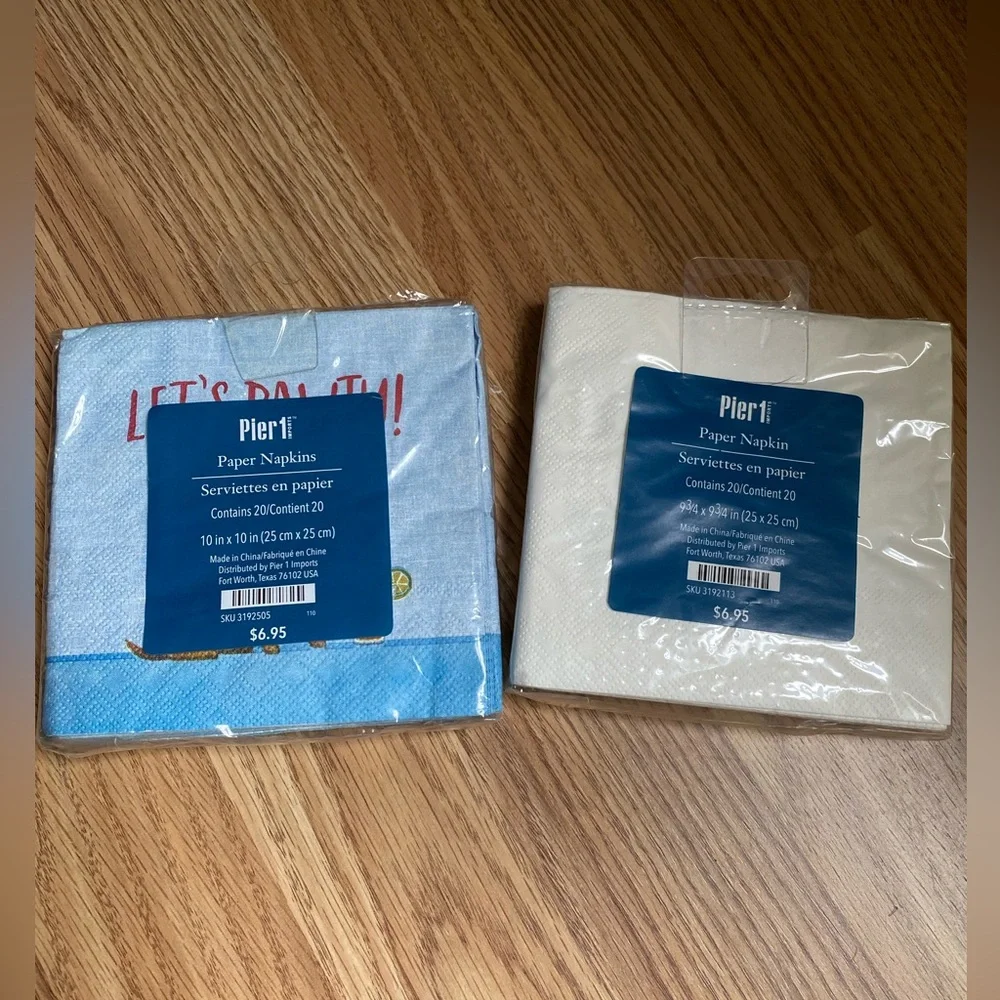 Pier 1 Imports 2 packages of paper napkins